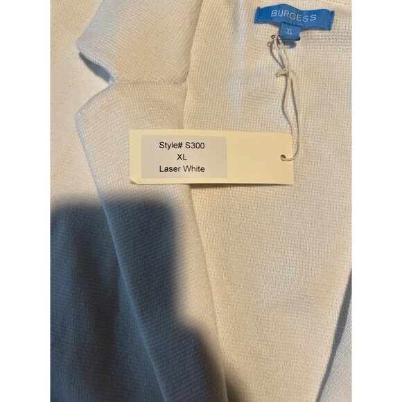 BURGESS Women's Milly Blazer Cotton Silk Knit Blazer Laser White X Large NWT - Picture 4 of 8